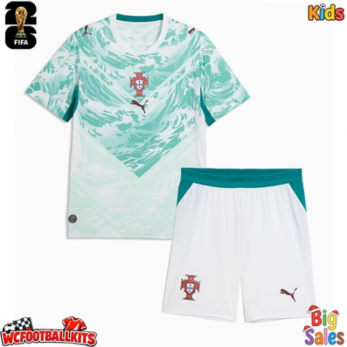 Portugal Replica Away Stadium Kit for Kids World Cup 2026 Short Sleeve (+ pants)